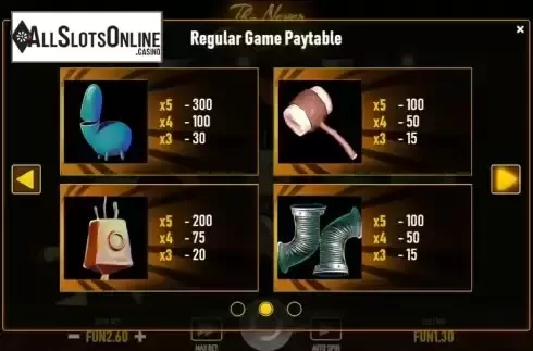 Paytable screen 2