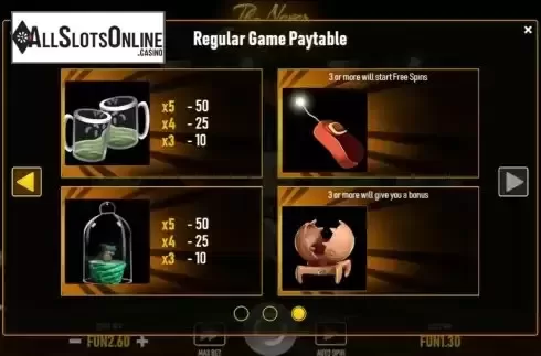 Paytable screen 3