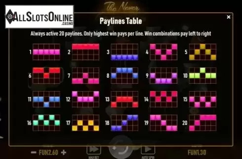 PayLines screen