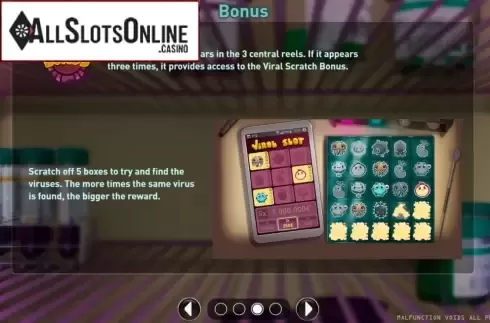 Paytable 2. Viral Slot from R. Franco