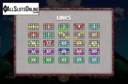 Paylines. Volcano Adventure from KA Gaming