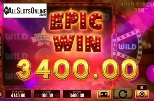 Win Screen 3. Wild Circus 256 from SYNOT