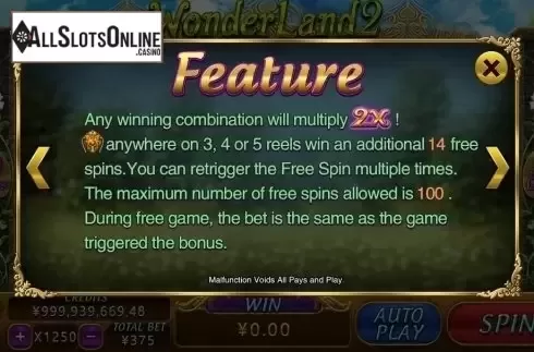 Feature. Wonderland 2 from CQ9Gaming