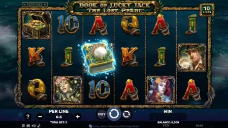 Book of Lucky Jack The Lost Pearl slot screenshot 1