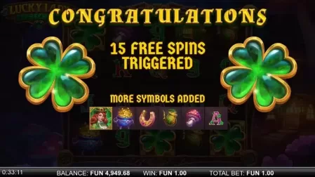 Lucky Lady Leprechaun slot screenshot 5