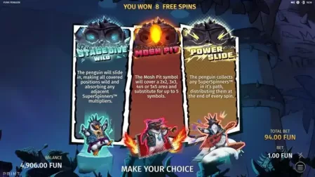 Punk Penguin slot screenshot 3