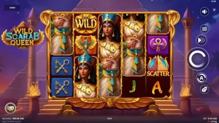 Wild Scarab Queen slot screenshot 1