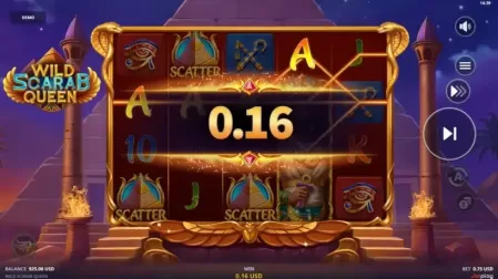 Wild Scarab Queen slot screenshot 2