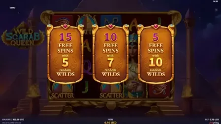 Wild Scarab Queen slot screenshot 3