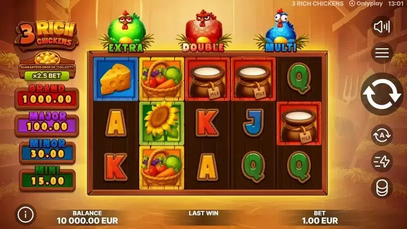 3 Rich Chickens slot screenshot 1