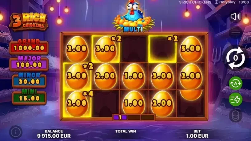 3 Rich Chickens slot screenshot 4