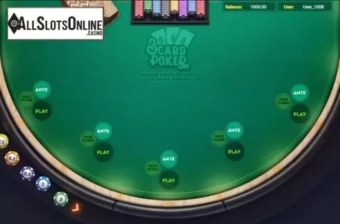 Start Screen. 3 Card Poker from Smartsoft Gaming