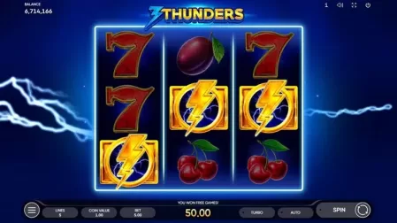 3 Thunders slot screenshot 1