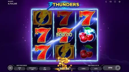 3 Thunders slot screenshot 5