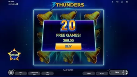 3 Thunders slot screenshot 3