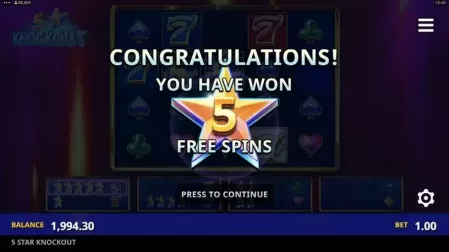 5 Star Knockout slot screenshot 4