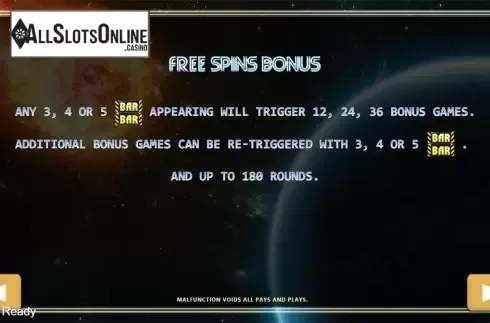 Paytable 2. 777 Fire from PlayStar