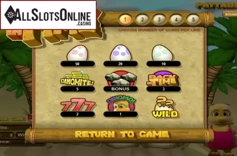 Paytable 1. Back In Time from Betsoft