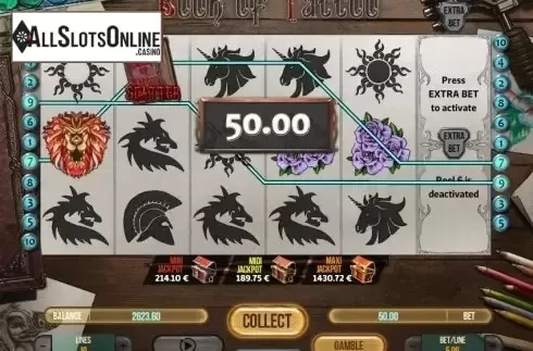 Win Screen 2. Book Of Tattoo from Fugaso