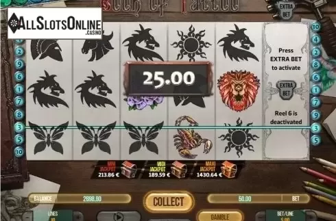 Win Screen . Book Of Tattoo from Fugaso