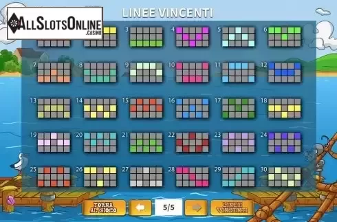 Paylines screen
