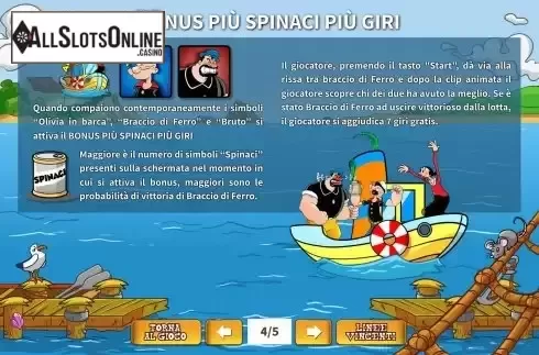Bonus Game screen