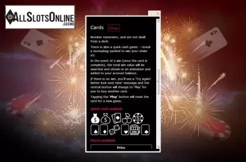 Paytable 3. Casino from gamevy