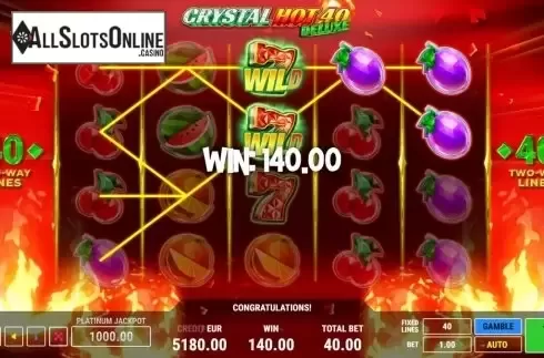 Win Screen 2. Crystal Hot 40 Deluxe from Fazi