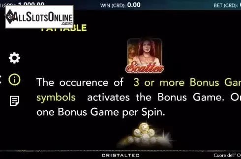 Bonus game screen
