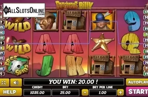 Win Screen. Dangerous Billy from PlayPearls