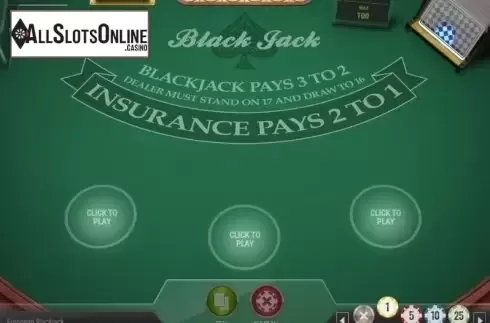 Game Screen 1. European Blackjack MH (Play'n Go) from Play'n Go
