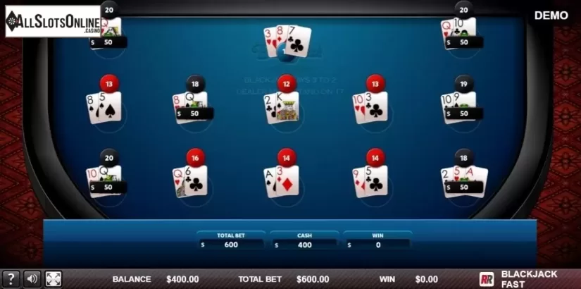 Game Screen 3. Fast Blackjack from Red Rake