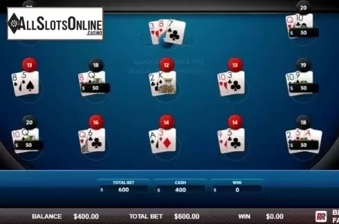 Game Screen 3. Fast Blackjack from Red Rake