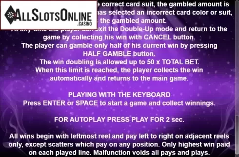 Paytable 4. Fire Dozen from Casino Technology