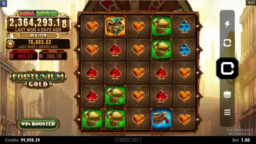Fortunium Gold Mega Moolah slot screenshot 1