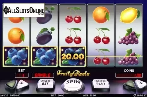 Win screen 1. Fruity Reels from 7mojos