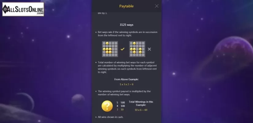 Ways to win screen