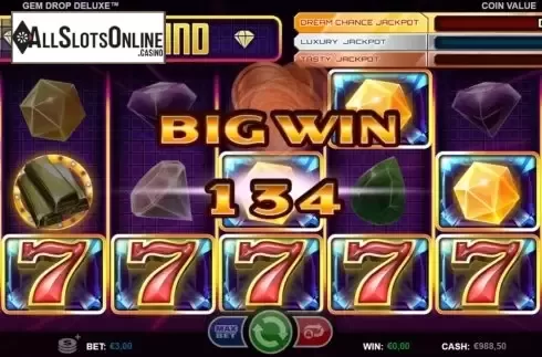 Big Win. Gem Drop Deluxe from Betsson Group