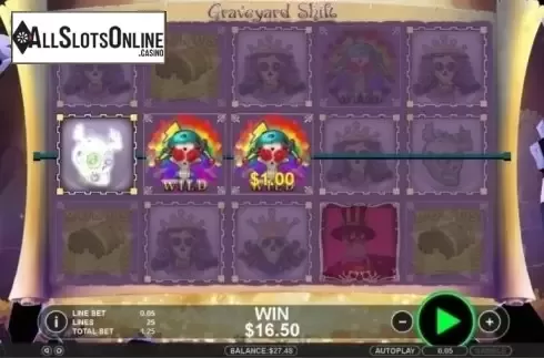 Win Screen . Graveyard Shift from Pragmatic Play