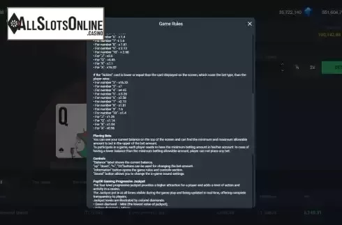 Game Rules screen 2
