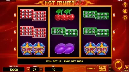 Hot Fruits 27 slot screenshot 1