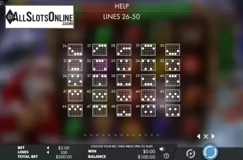 Paytable 5. Jazzy Christmas from Genesis