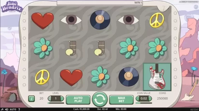 Jimi Hendrix slot screenshot 1