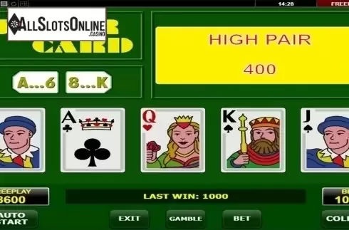 Win screen. Joker Card Poker (Amatic Industries) from Amatic Industries