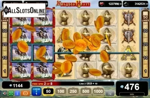 Win Screen 2. Knights Heart from EGT