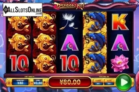 Win Screen . Legend of Dragon Koi from Skywind Group