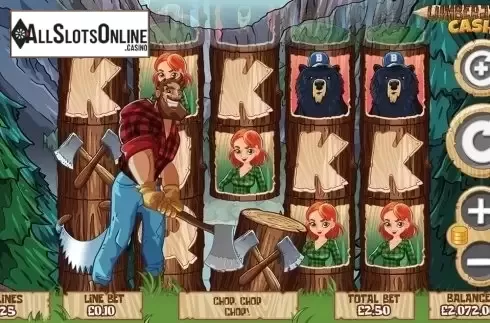 Win Screen 3. Lumberjack Cash from Mutuel Play