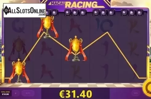 Win screen. Macau Racing from Red Tiger