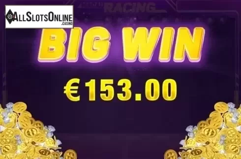 Big win screen. Macau Racing from Red Tiger
