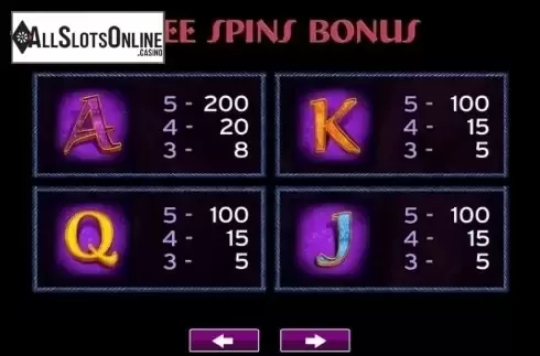Paytable 5. Majestic Sea from High 5 Games